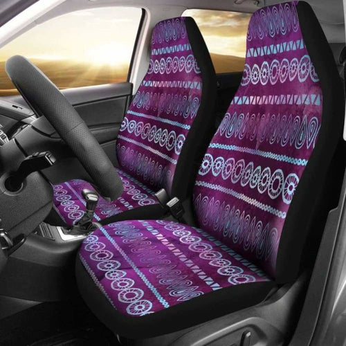 Purple Iridescent Boho Watercolor Pattern Car Seat Covers