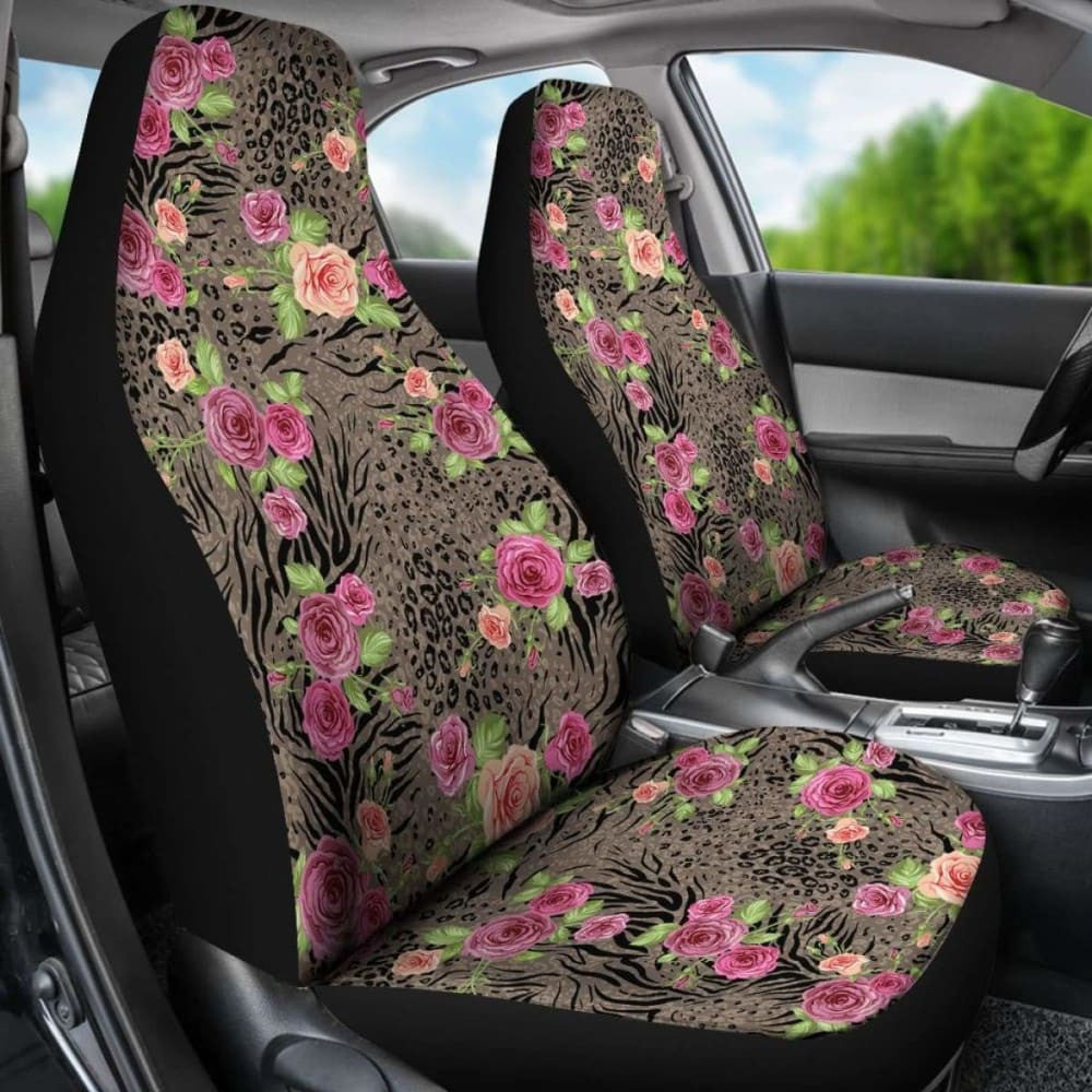 Floral Animal Print Car Seat Covers