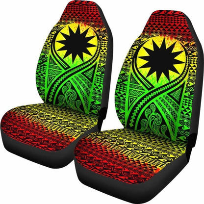 Nauru Car Seat Cover - Nauru Flag Polynesian Tattoo Reggae -
