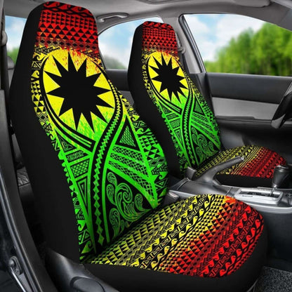 Nauru Car Seat Cover - Nauru Flag Polynesian Tattoo Reggae -