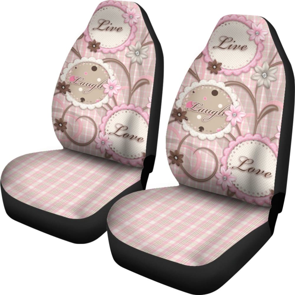 Pink Live Laugh Love Girly Amazing Gift Ideas Car Seat Covers
