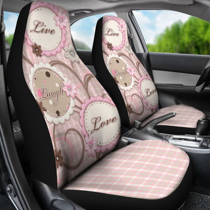 Pink Live Laugh Love Girly Amazing Gift Ideas Car Seat Covers