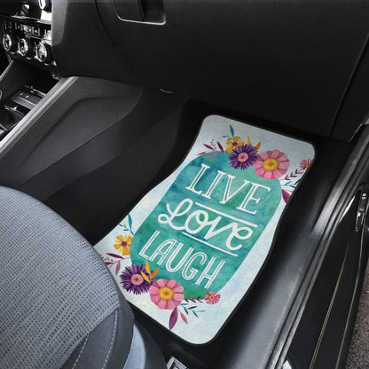 Pattern Flowers Live Laugh Love Amazing Gift Ideas Car Floor Mats