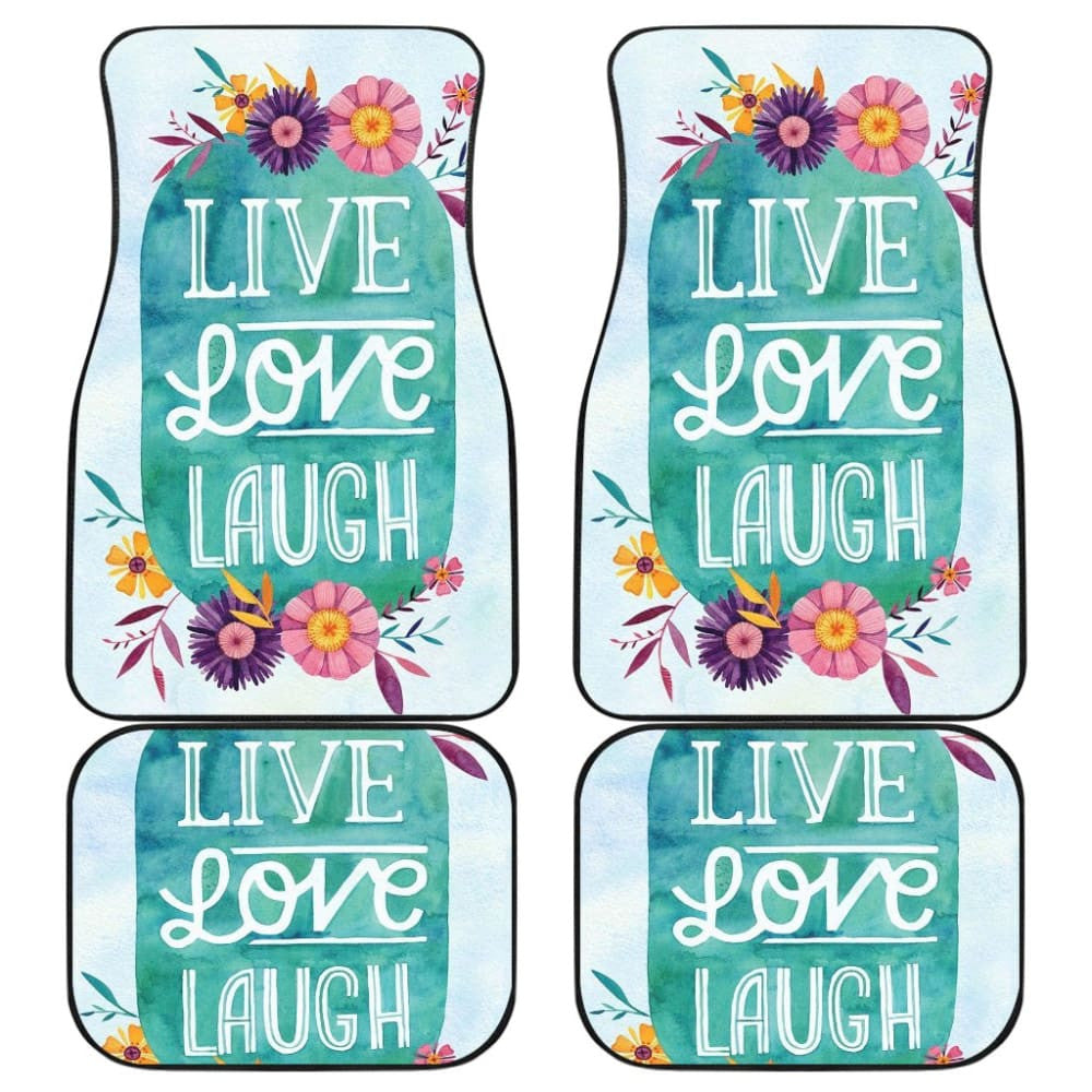 Pattern Flowers Live Laugh Love Amazing Gift Ideas Car Floor Mats