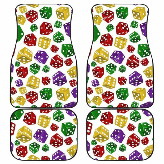 Dice Pattern Print Design  Front And Back Car Mats