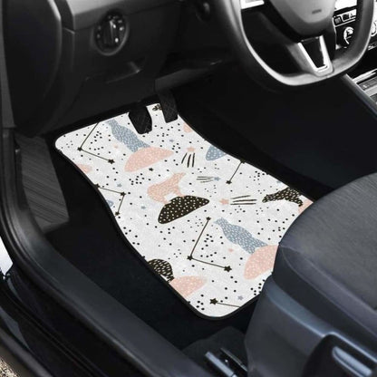 Polar Bears Star Poka Dot Pattern Front And Back Car Mats
