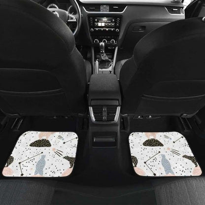 Polar Bears Star Poka Dot Pattern Front And Back Car Mats