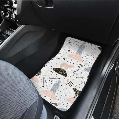 Polar Bears Star Poka Dot Pattern Front And Back Car Mats
