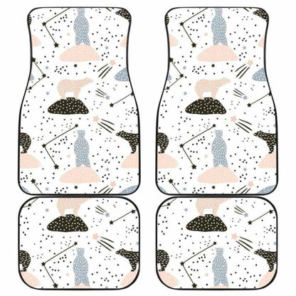 Polar Bears Star Poka Dot Pattern Front And Back Car Mats