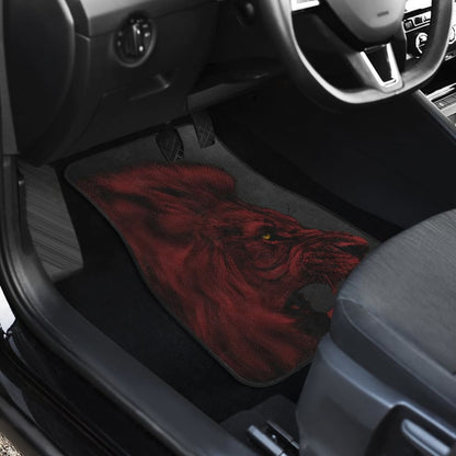 Powerful Angry Red Lion Art Car Floor Mats Gift Ideas