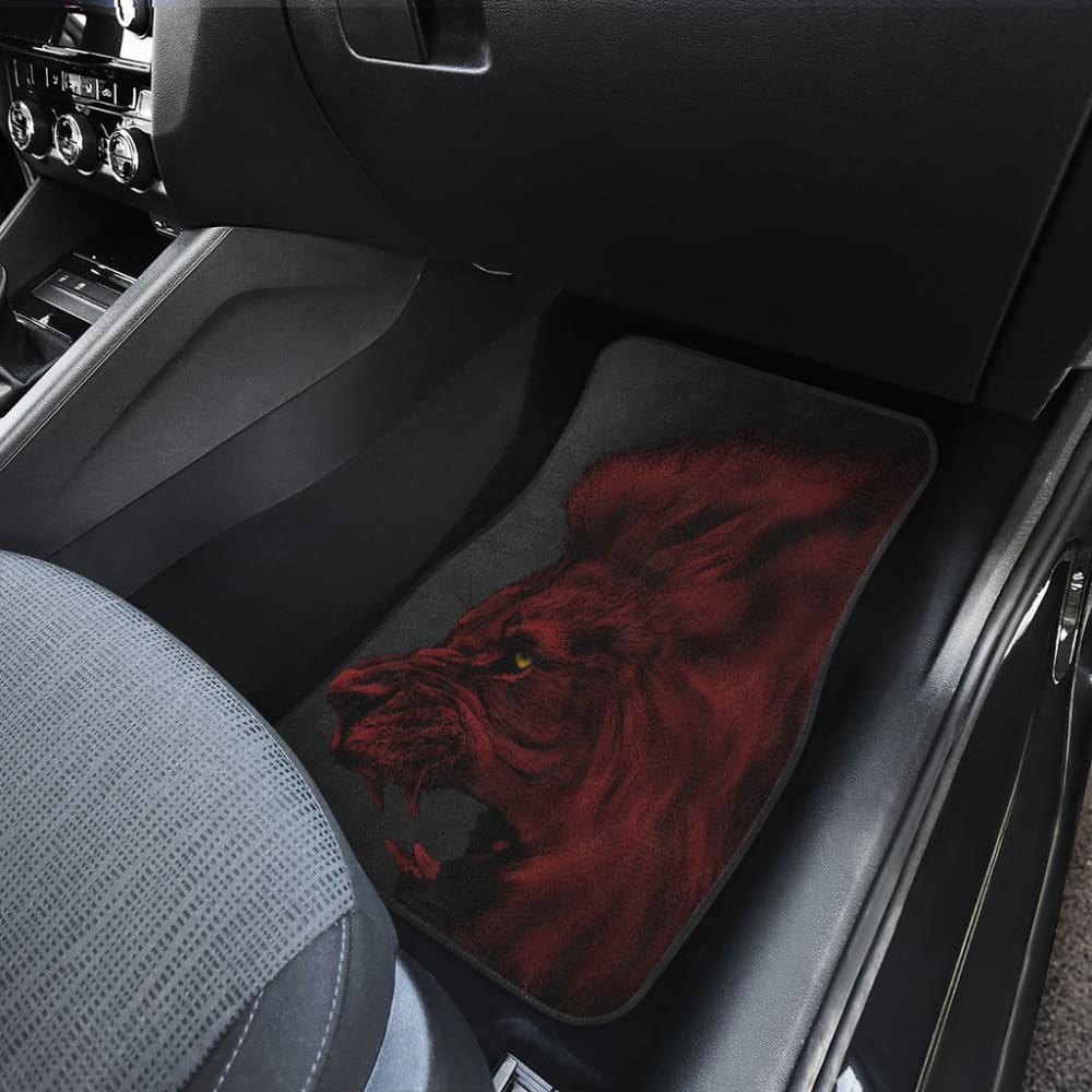 Powerful Angry Red Lion Art Car Floor Mats Gift Ideas