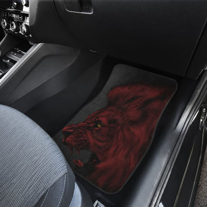 Powerful Angry Red Lion Art Car Floor Mats Gift Ideas