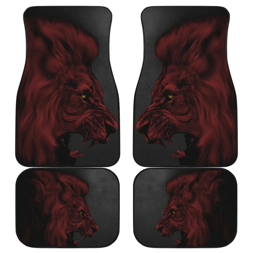 Powerful Angry Red Lion Art Car Floor Mats Gift Ideas