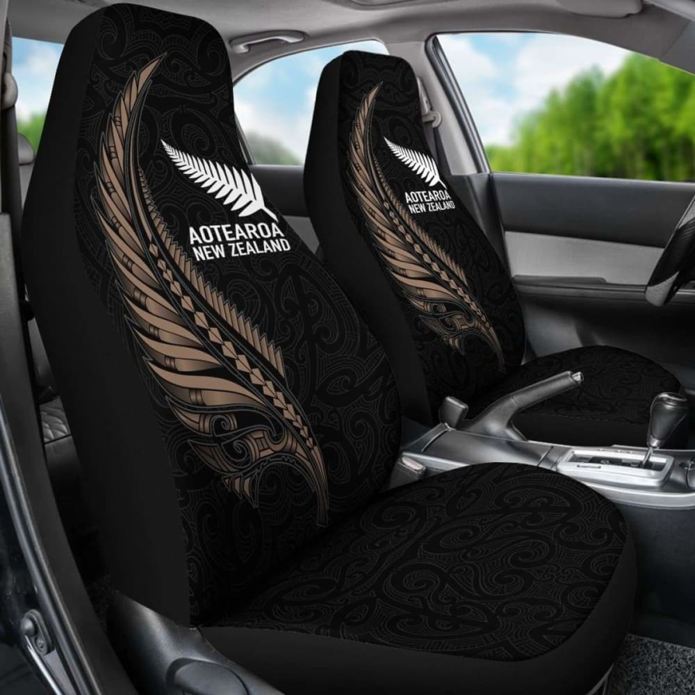 New Zealand Maori Fern Tattoo Car Seat Covers (Set Of Two)