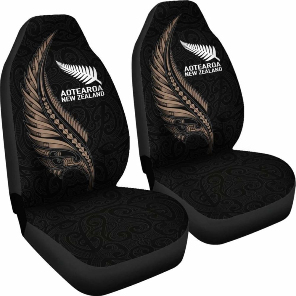 New Zealand Maori Fern Tattoo Car Seat Covers (Set Of Two)