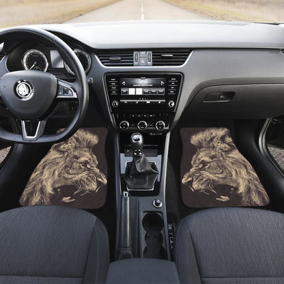 Powerful Angry White Lion Car Floor Mats Gift Ideas