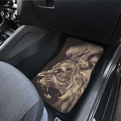 Powerful Angry White Lion Car Floor Mats Gift Ideas