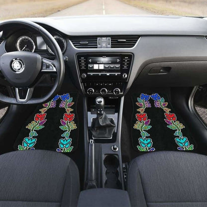Four Directions Floral Car Floor Mats