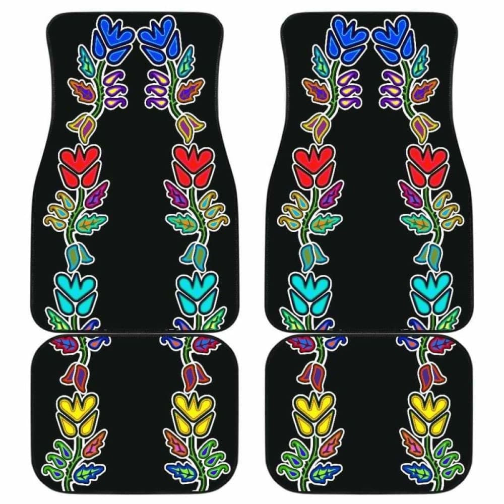 Four Directions Floral Car Floor Mats