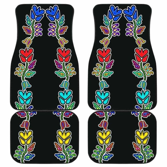 Four Directions Floral Car Floor Mats