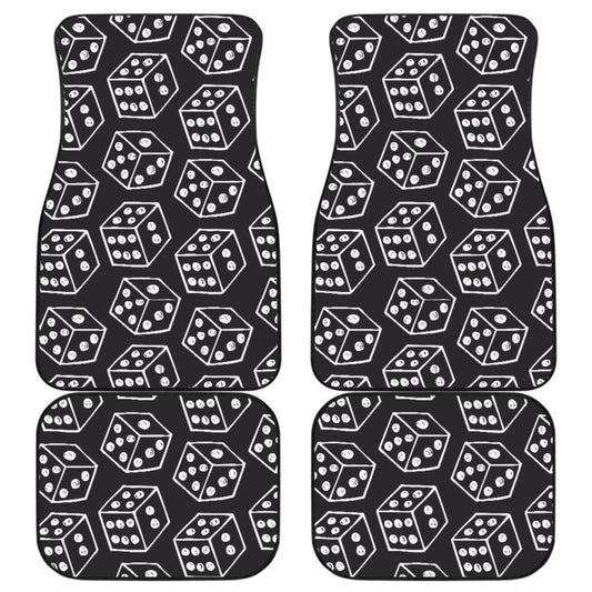 Dice Pattern Print Design  Front And Back Car Mats