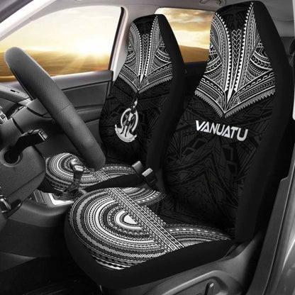nuatu Car Seat Cover - nuatu Coat Of Arms Polynesian Chief Tattoo Black Version -