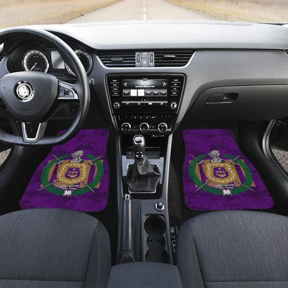 Omega Psi Phi Purple Camouflage Background Car Floor Mats Edition