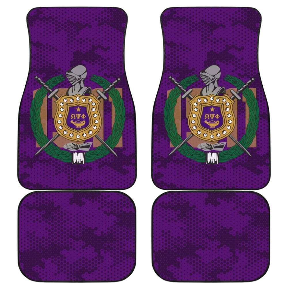 Omega Psi Phi Purple Camouflage Background Car Floor Mats Edition