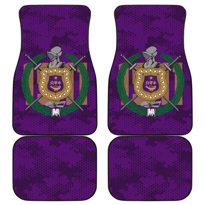 Omega Psi Phi Purple Camouflage Background Car Floor Mats Edition