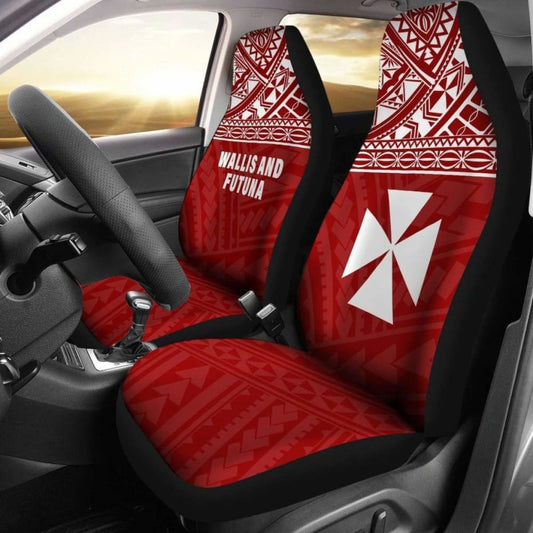 Wallis And Futuna Polynesian Car Seat Covers Red -