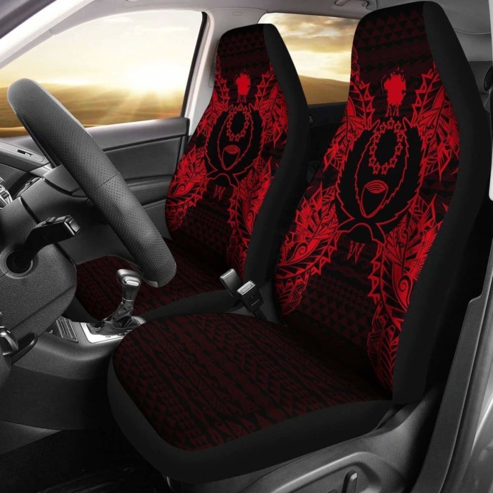 Pohnpei Polynesia Car Seat Cover Map Red