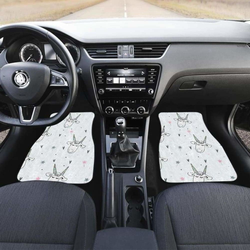 Cute Goat Design Pattern Front And Back Car Mats