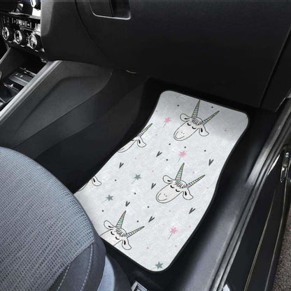 Cute Goat Design Pattern Front And Back Car Mats