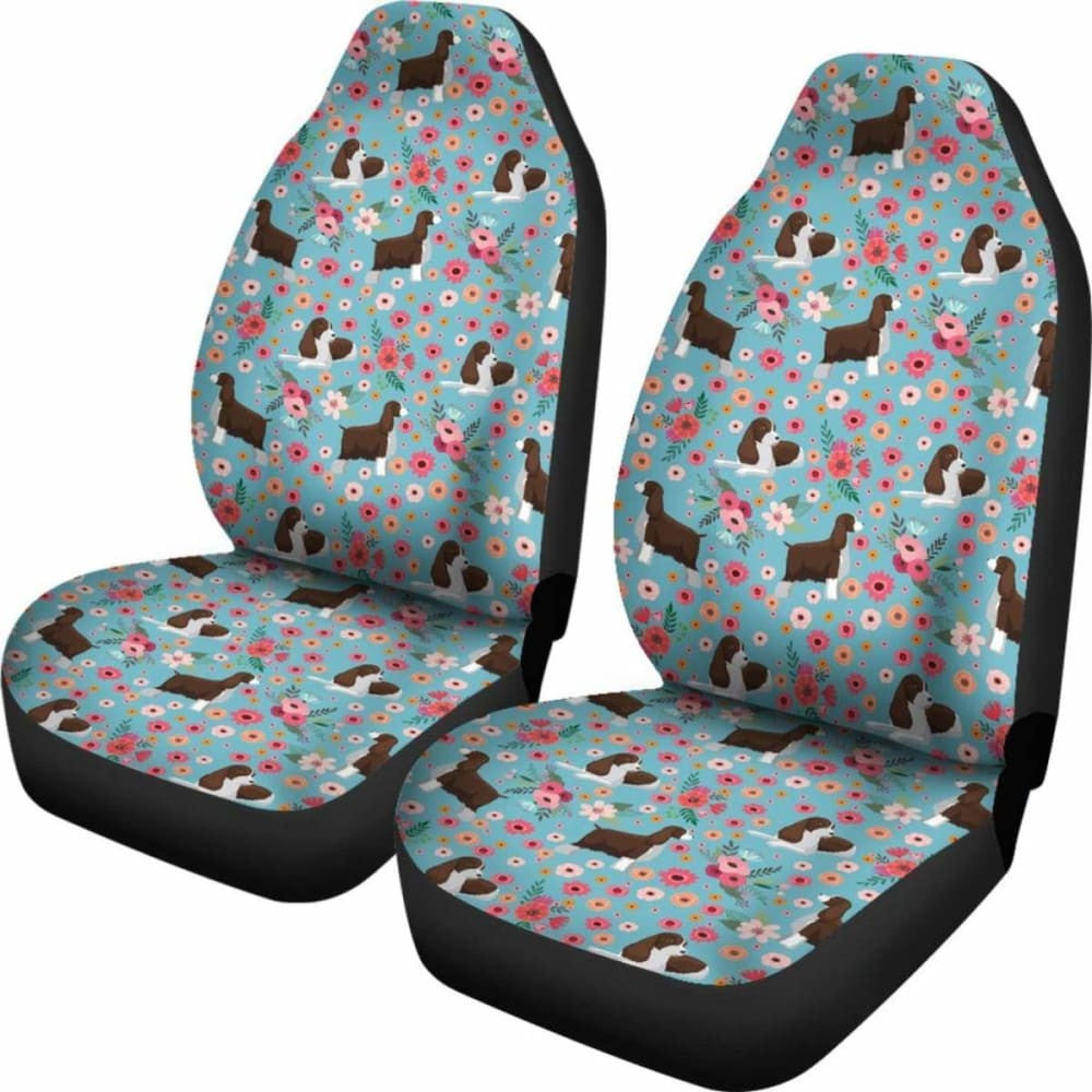 English Springer Spaniel Flower Car Seat Covers