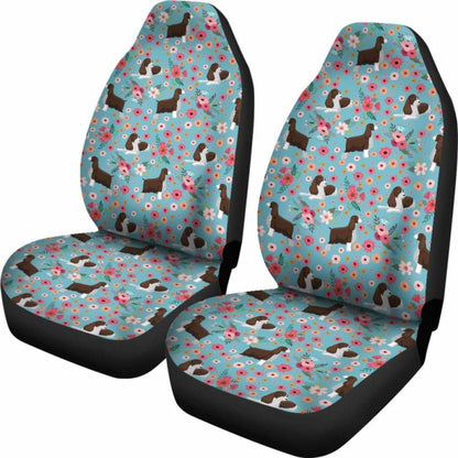 English Springer Spaniel Flower Car Seat Covers