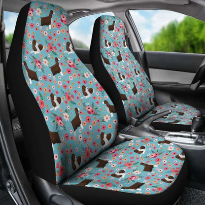 English Springer Spaniel Flower Car Seat Covers