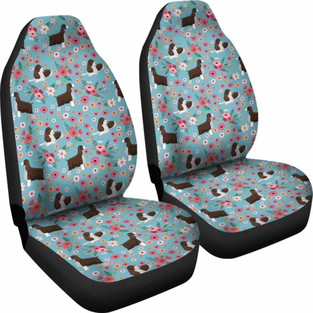 English Springer Spaniel Flower Car Seat Covers