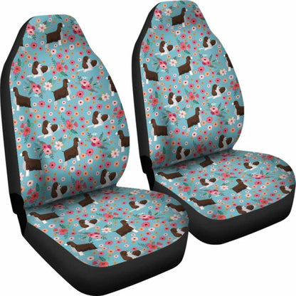 English Springer Spaniel Flower Car Seat Covers