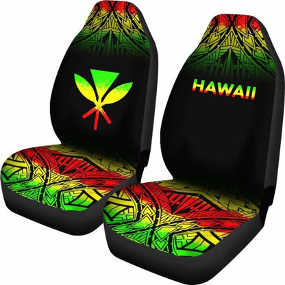 Hawaii Car Seat Covers - Hawaii Kanaka Maoli Polynesian Tattoo Fog Reggae -