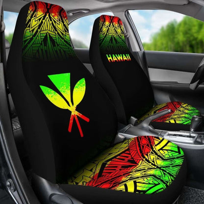 Hawaii Car Seat Covers - Hawaii Kanaka Maoli Polynesian Tattoo Fog Reggae -