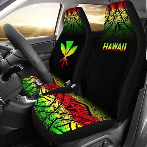 Hawaii Car Seat Covers - Hawaii Kanaka Maoli Polynesian Tattoo Fog Reggae -