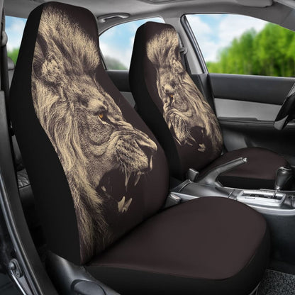 Powerful Angry White Lion Car Seat Covers Gift Ideas