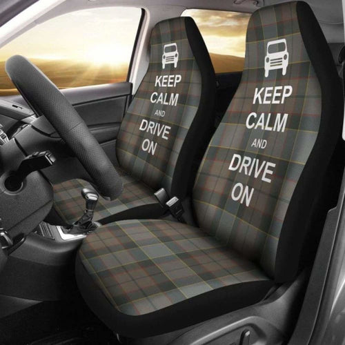 Keep Calm Outlander Fraser Tartan Car Seat Cover