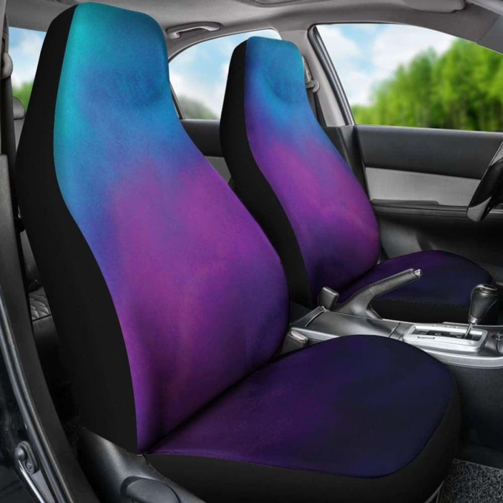 Watercolor Teal, Purple And Blue Ombre Car Seat Covers