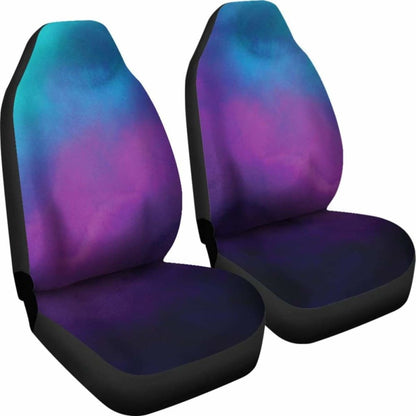 Watercolor Teal, Purple And Blue Ombre Car Seat Covers