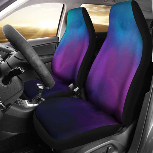 Watercolor Teal, Purple And Blue Ombre Car Seat Covers