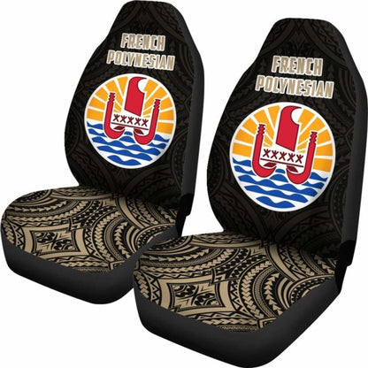 French Polynesian Car Seat Covers - French Polynesian Coat Of Arms Tattoo -