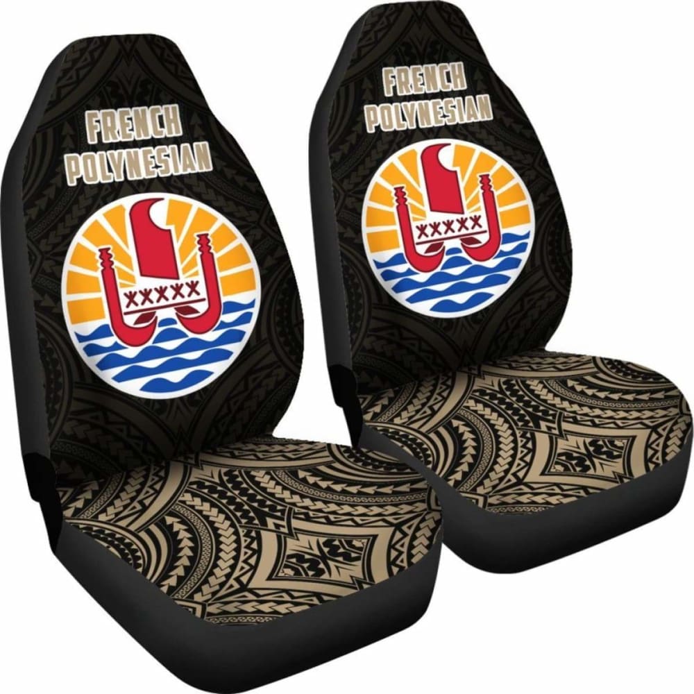 French Polynesian Car Seat Covers - French Polynesian Coat Of Arms Tattoo -