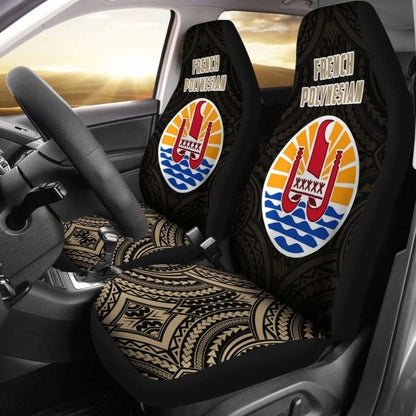 French Polynesian Car Seat Covers - French Polynesian Coat Of Arms Tattoo -