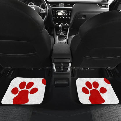 Car Floor Mats Red Blood Paw Print